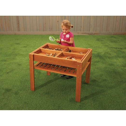 Outdoor Sorting Table with Lid, Outdoor Learning, Sensory Outdoor Playset for Kids