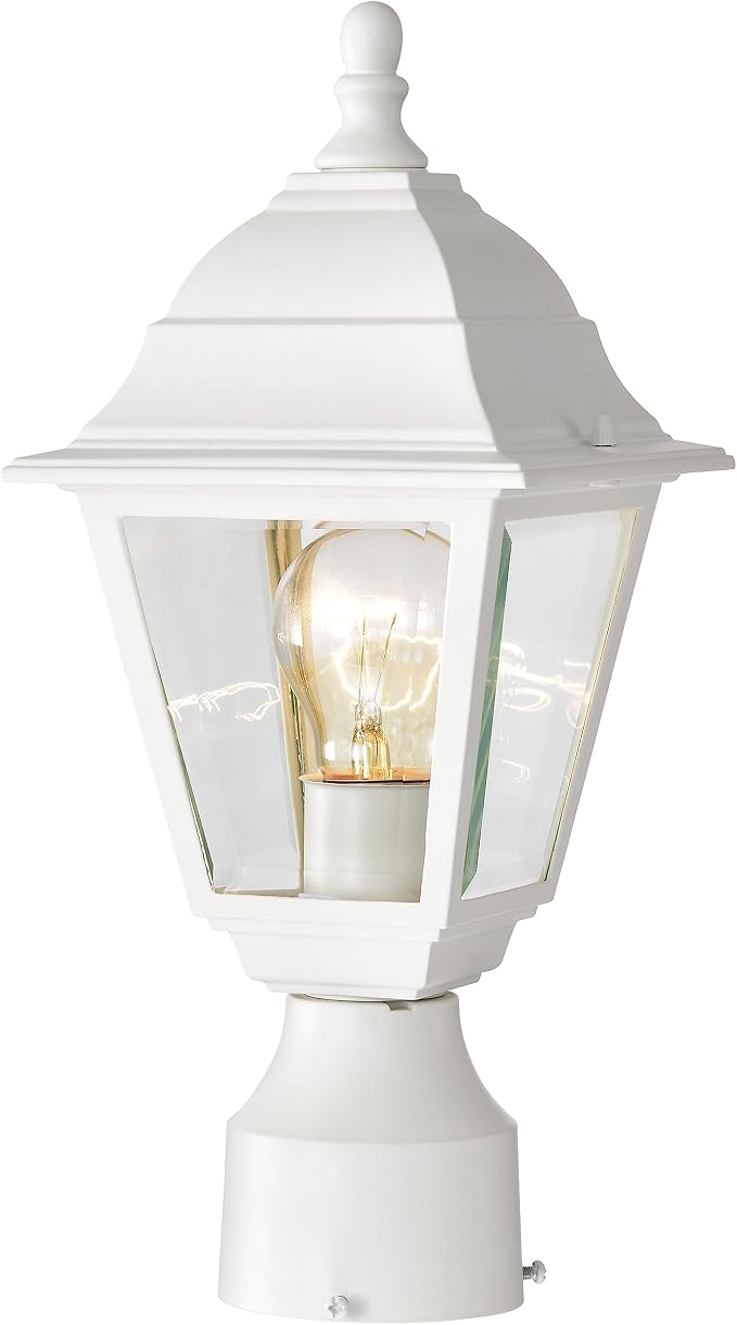 Nuvo Lighting 60/546 Traditional One Light Post Mount from Briton collection in White finish