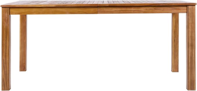 Merax Outdoor Dining Table for 6, 67" L Rectangular Acacia Wood Patio Table for Lawn, Backyard, Garden, Natural