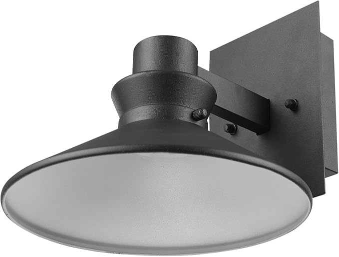 Globe Electric 44686 Harris LED Integrated Outdoor Wall Sconce, Matte Black, 11W, 530 Lumens, 3000 Kelvin