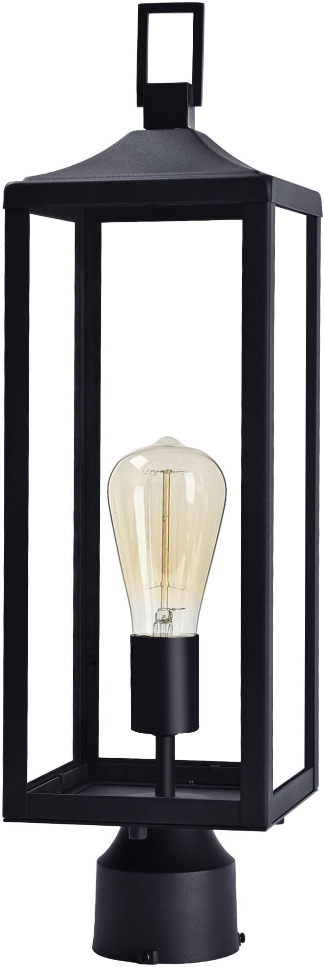 Large Lamp Post Light Fixture, 21.3 Inch Post Lamps Outdoor Lights for Residential Sidewalk Gate Post Light Pier Mount Lights