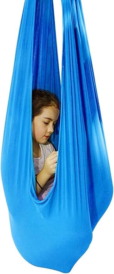 Indoor Swing, Therapy Swing Snuggle Cuddle Hammock With Special Needs For Kids And Adults Sensory Disorders, ADHD, Autism, Anxiety, Sensory Integration ( Color : Sky blue , Size : 100*280CM/39*110in )
