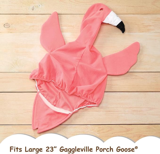 Gaggleville Flamingo Goose Outfit, Fits Large 23" H Statue, by Fox | Valley Traders