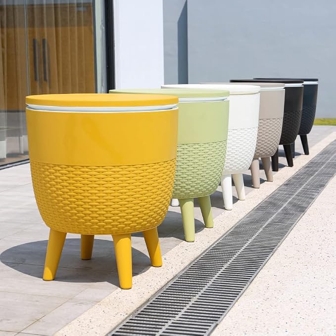 Lagoon Cancún Outdoor Cooler Bar/Cocktail/Coffee 3-in-1 Patio Table (Wasabi Green)