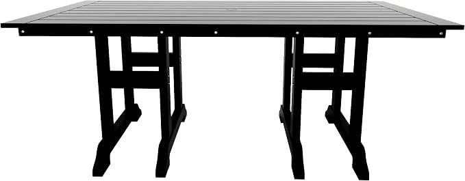 WestinTrends Malibu 71" Outdoor Patio Dining Table, Black