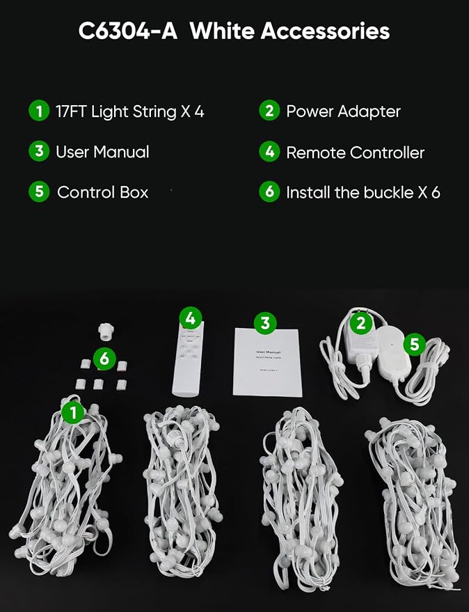 APPECK Outdoor String Lights 76FT with 200 LEDs, RGB Outdoor Patio Lights | IP65 Waterproof Porch String Lights, Color Changing, Scene Modes, for Garden Yard Holiday Party Daily Decor, Alexa Compatible