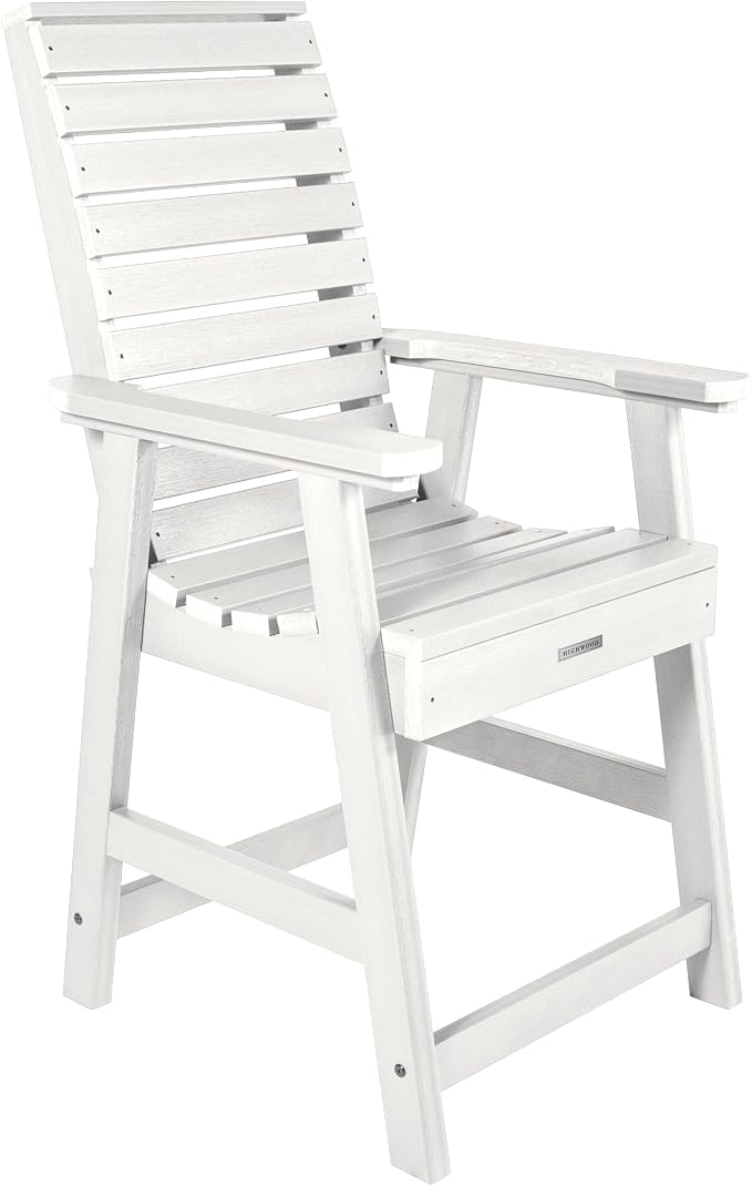 highwood Weatherly 5 Piece Square Counter Height Outdoor Dining Set, White