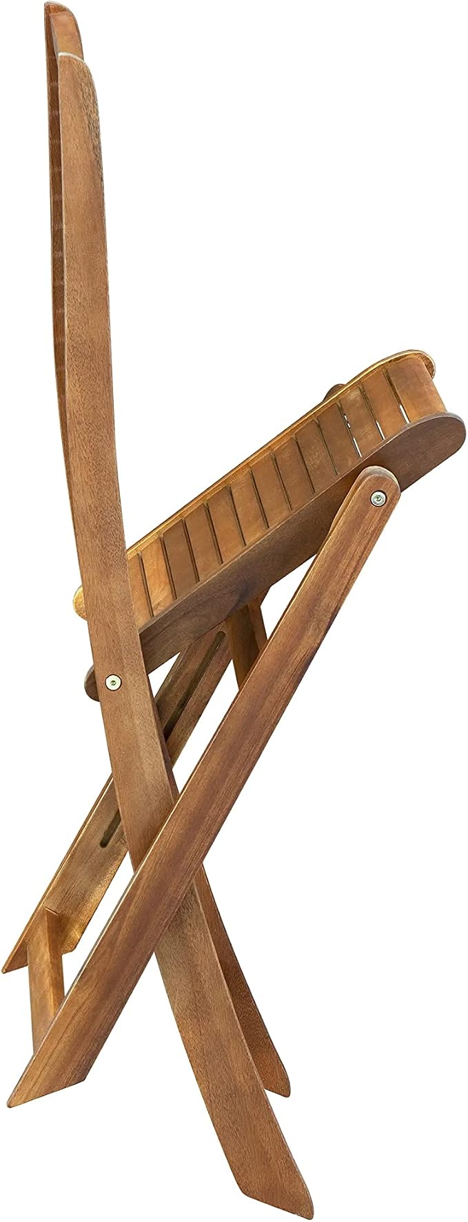 East West Furniture DEFM5CWNA 5 Piece Outdoor Patio Dining Sets Includes a Rectangle Acacia Wood Table and 4 Folding Side Chairs, 40x72 Inch, Natural Oil