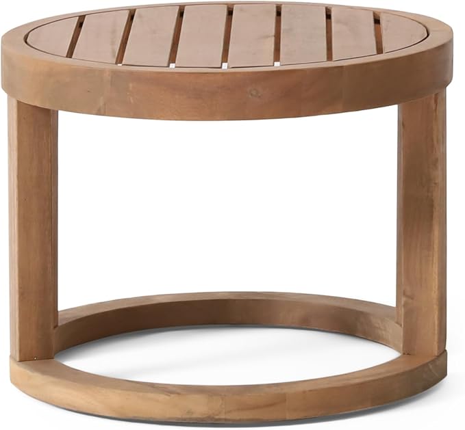 Christopher Knight Home Orion Outdoor 18" Side Table, Stylish Patio Acacia Wood Accent End Table for Patio Set, Decorative Furniture for Garden Porch Backyard Balcony, Brown Wash