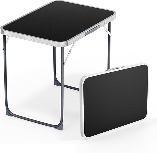 VINGLI 2.3FT Small Folding Camping Table，Portable Camping Table with Carrying Handle, Picnic Table Foldable Table Essentials for Indoor Outdoor