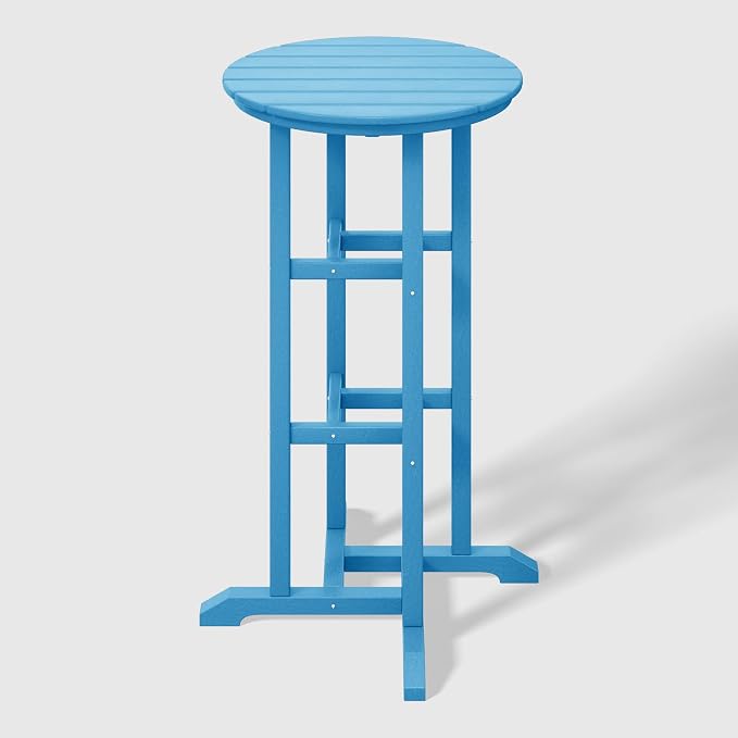 WestinTrends Malibu 42" Counter Height Round Outdoor Patio Bistro Bar Table, Pacific Blue
