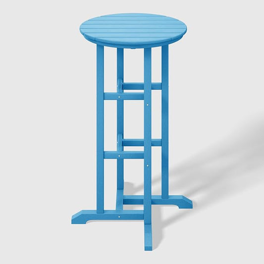 WestinTrends Malibu 42" Counter Height Round Outdoor Patio Bistro Bar Table, Pacific Blue