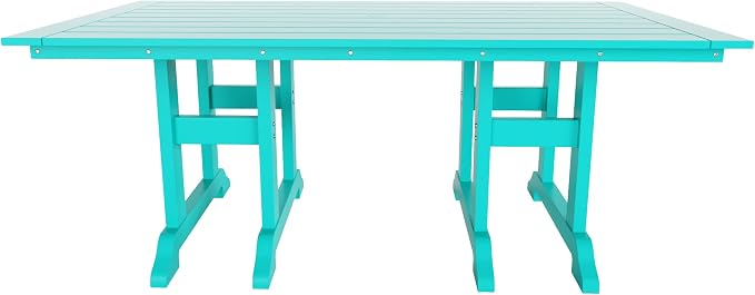 WestinTrends Malibu 71" Outdoor Patio Dining Table, Turquoise