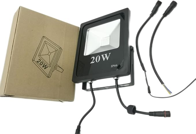 LED Flood Lights;20W Smart WS2811 led Full Color Pixel RGB Flood Light, led addressable Pixel floodlight; DC12-24V Input IP65; for Outdoor Decorative/Garden/Stage Lighting (1PCS-WS2811-20W)