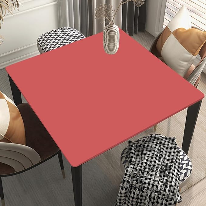 Stretch Picnic Tablecloth Suit for 54"x54" Table IndianRed Outdoor Table Covers for Dining Kitchen Home Party Style174
