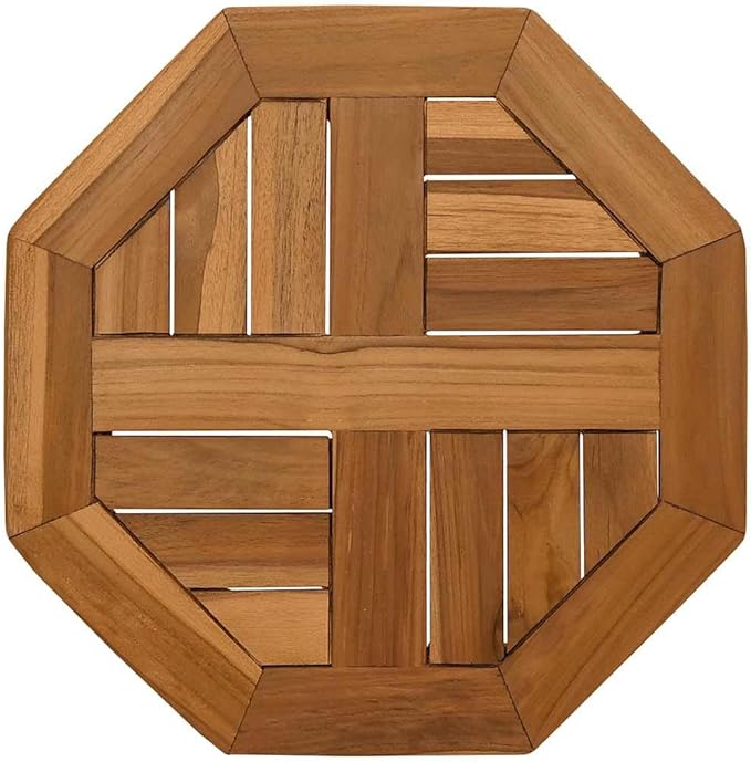 vidaXL Table Top, Replacement Board, Furniture Top for Garden Outdoor Patio Desk Furniture, Exterior Table Top, Octagonal Solid Wood Teak