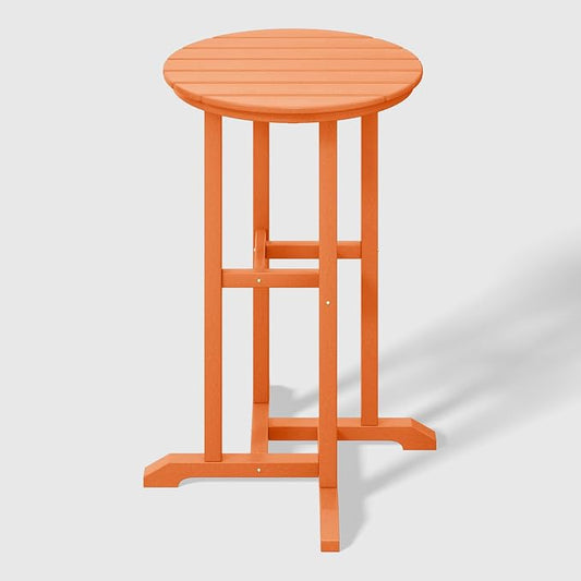 WestinTrends Malibu 37" Counter Height Round Outdoor Patio Bistro Bar Table, Orange