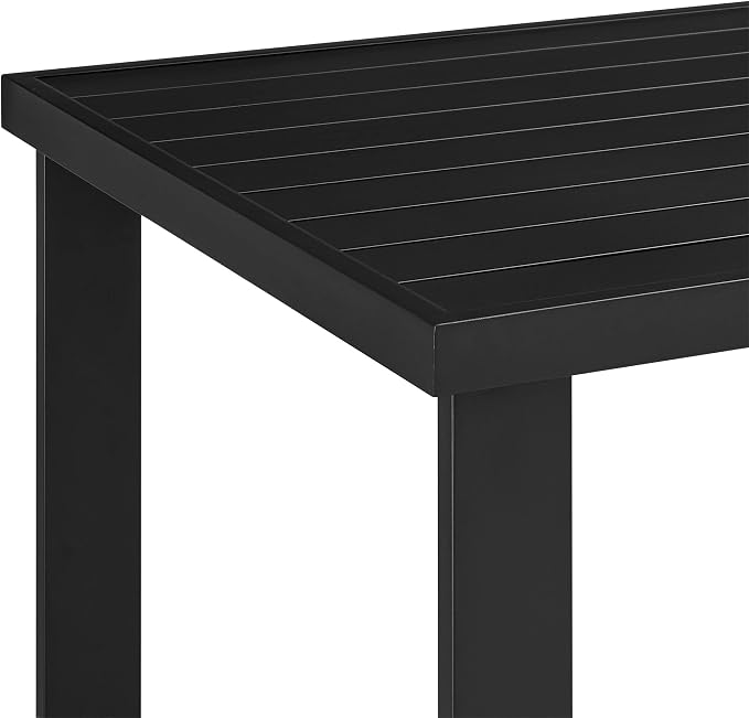 Armen Living Felicia Outdoor Patio Bar Height Dining Table in Aluminum