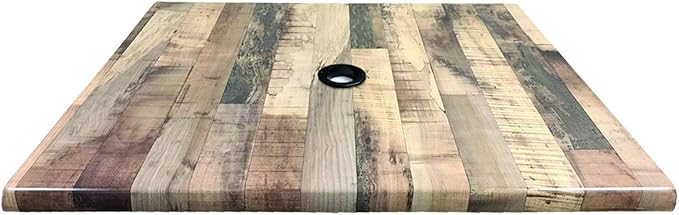 36" x 36" Rustic, Indoor/Outdoor All-Season EnduroTop Table Top with Umbrella Hole