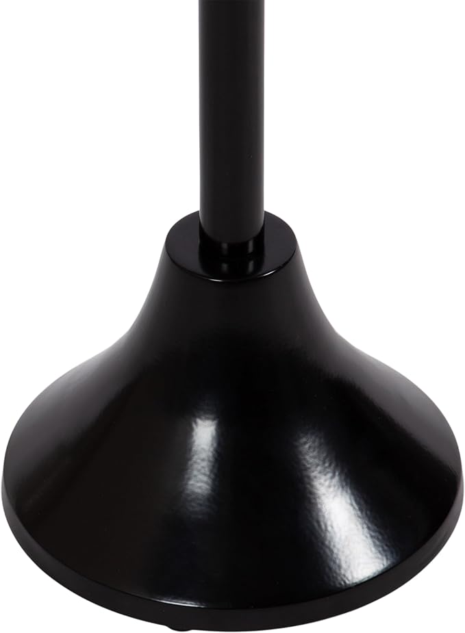 Kate and Laurel Sanzo Modern Pedestal Outdoor Drink Table; 9 x 9 x 23; Black; Decorative Outdoor Patio Table for Deck with Hammered Tabletop for Use as Small Plant Stand or Living Room Martini Table