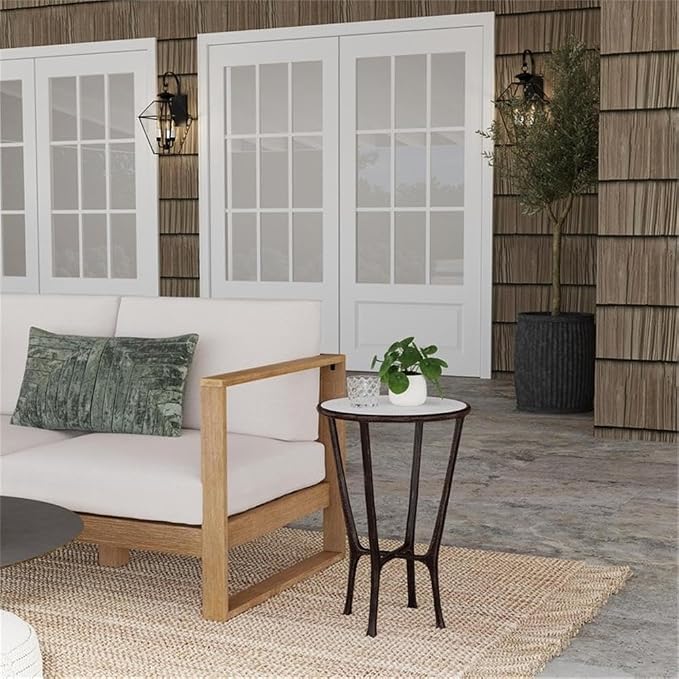 Butler Specialty Company Lania Outdoor Marble Side Table in Bronze