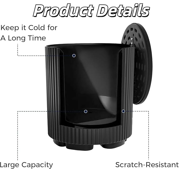Outdoor Cooler Side Table, Patio Portable Ice Bucket Cooler