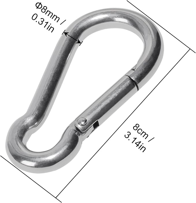 1000 lb Capacity Heavy Duty Hammock Hanging kit 2Pcs Swing Hanger Porch Swing Hanging Kit for Hammock Stand, Swing Chair, Yoga Hammock Hardware