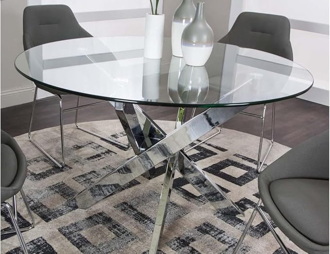42" Inch Round Glass Table Top 3/8" Thick Pencil Polish Edge Tempered by Fab Glass and Mirror