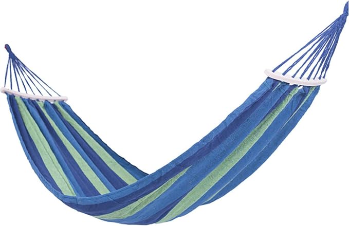 Camping Portable Hanging Hammock Indoor Home Bedroom Hammock Lazy Chair Travel Outdoor Swing Chair Thick Canvas Bed Hammocks Blue02