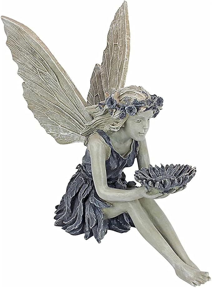 Outdoor Garden Fairy Statue Ornaments, Realistic Angel Sculpture Figurines | Antique Resin Craft Decorates Tables, Lawns, Yards, Patios, Suitable for Indoor, Outdoor Spaces and Housewarming Arrangements
