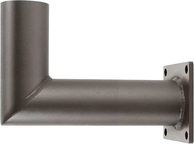 Wall Mount Bracket Accessories 90 Degree, Tenon Adapter for Wall Bracket with Slip Fitter Mount(2 3/8inch),Bronze Bullhorn Bracket for Street Light Parking Lot Light Mounting