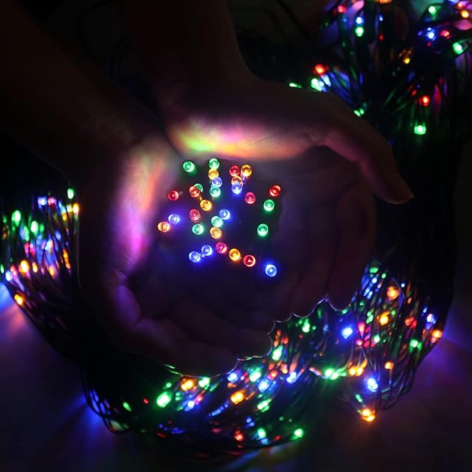 Pooqla Colorful Net Lights, 15x 5ft Christmas Lights Outdoor Green Wire | 300 LED Large Net Mesh Lights Plug in, 8 Modes Waterproof Connectable Multicolor Bushes Lights for Christmas Hedge Yard Decor
