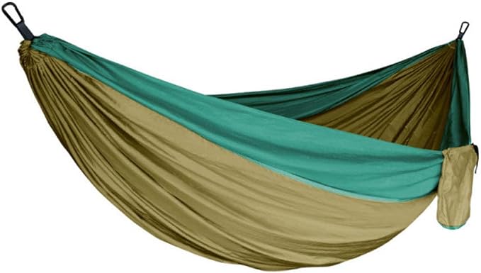 Double Hammock, Outdoor Hammock for Camping Hiking Backpacking, Portable Hammock with Carry Bag and Tree Straps, Hammock for Patio Beach Yard