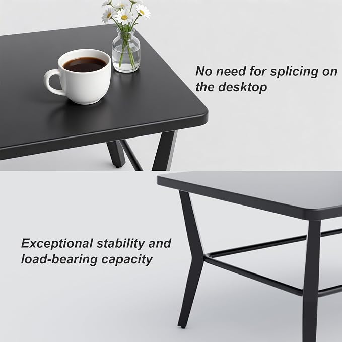 Kurapika Aluminum Patio Furniture Set 10-Seat Modern Metal Outdoor Conversation Sets w/5.1 Inch Cushion Patio Sectional Sofa with Rectangular Coffee Table, Sand