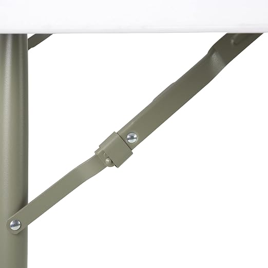 Norwood Commercial Furniture 5' Round Multipurpose Plastic Folding Table for Parties and Events, Portable Blow-Molded Indoor/Outdoor Event Table, White