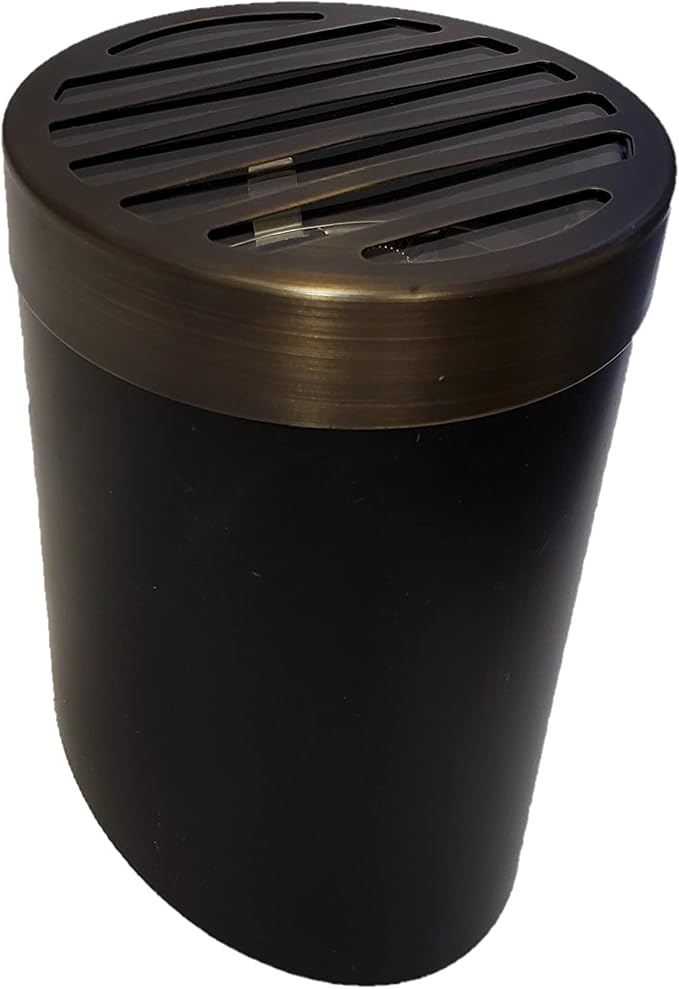 In-Ground Well Light Fixture Starter Kit – Fixture Housing with Solid Brass Louvered Trim Cover – Includes Adjustable Gimbal, Clear Lens & Socket (Housing and Open Window Cover Kit)