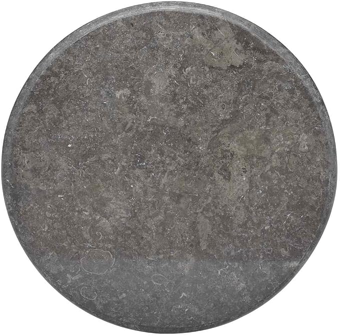 Black Round Marble Table Top 23.6 Inch Diameter x 1 Inch Thick Replacement Surface for Dining Coffee Garden Tables Indoor and Outdoor Use Sturdy Easy to Clean