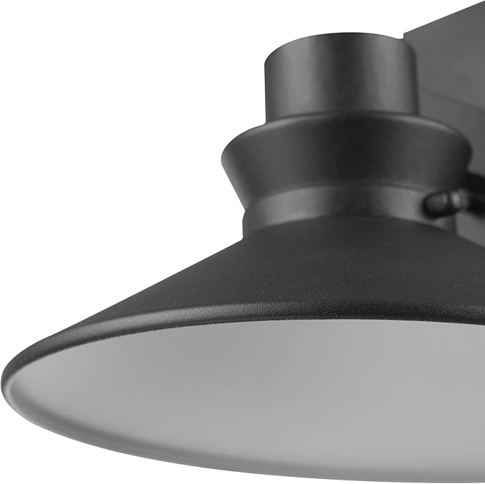 Globe Electric 44686 Harris LED Integrated Outdoor Wall Sconce, Matte Black, 11W, 530 Lumens, 3000 Kelvin