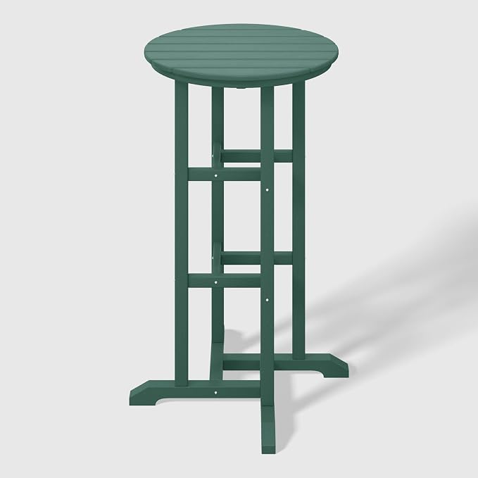 WestinTrends Malibu 42" Counter Height Round Outdoor Patio Bistro Bar Table, Dark Green