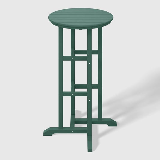 WestinTrends Malibu 42" Counter Height Round Outdoor Patio Bistro Bar Table, Dark Green