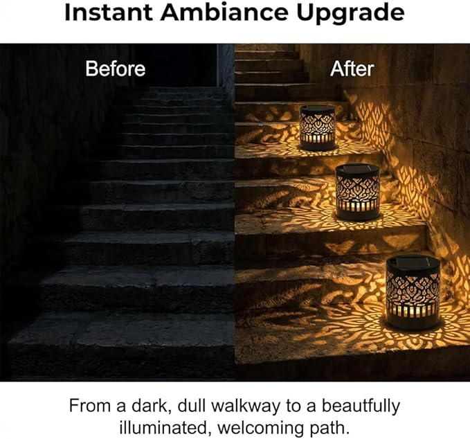 Decorative Solar Mandala Lights, Metal Solar Powered Outdoor Wall Lights Solar Powered Deck Step Stair Light, Waterproof Mandalas Fence Light for Garden Yard Backyard Post Patio Decor (2, Sunflower)