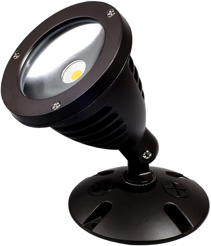 1100LM LED Flood Light, Landscape Spotlight, 5000K Outdoor Light Fixture | TOPELE Exterior Flood Lights Fixture with CREE LED Source for Landscape, Commercial, Home, Garden, Yard, Waterproof, Brown