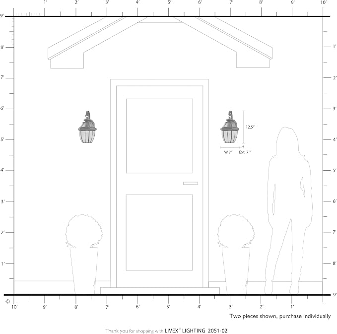 Livex Lighting 2051-02 Monterey 1-Light Wall Lantern, Polished Brass | Clear Beveled Glass; Solid brass construction