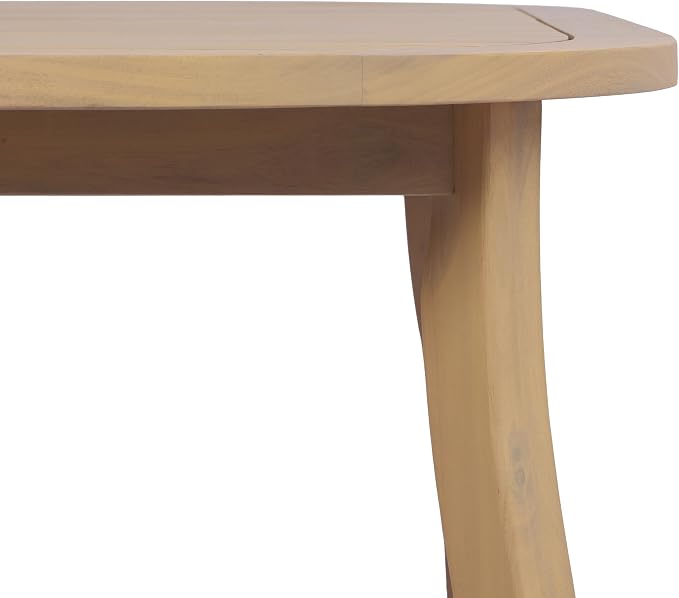 Christopher Knight Home Cascade 70" Outdoor Oval Dining Table, Acacia Wood Patio Dining Table for 4-6 People, Solid Wood Outdoor Table for Patio Deck Garden Backyard Dining, Light Teak