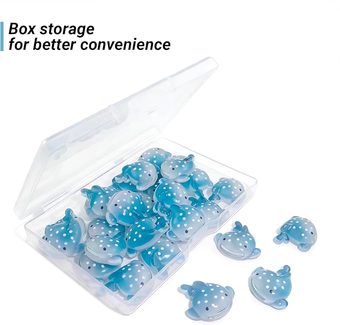 28Pcs Blue Whale Shark Resin Statue, Mini Sharks for Terrarium Decor, Garden Landscapes, Moss Scenes, Desk Miniatures, Whale Shark Decor Resin Art, Miniature Animal Figure Collectible