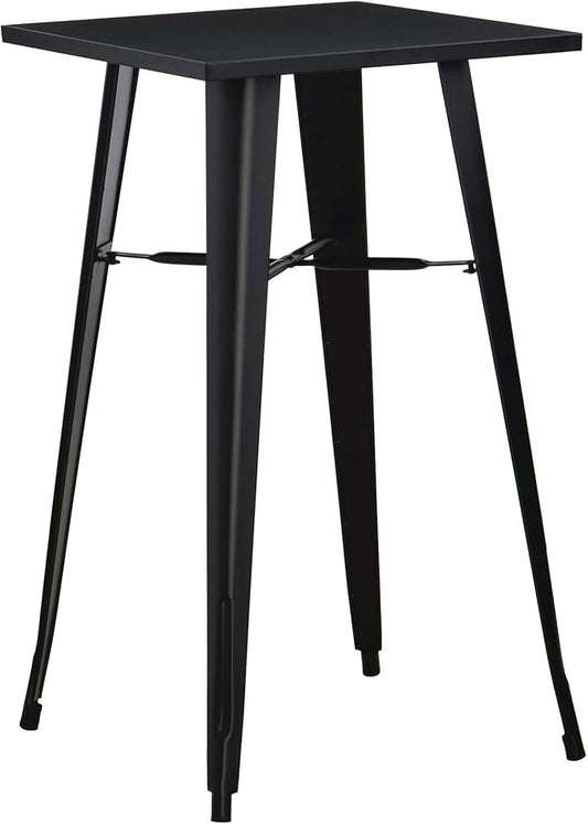 CenPro Commercial Steel 24" x 24" Black Bar Height Outdoor Table | Restaurants, Bars, Wineries, Patios, Residential | (#32Q-138)