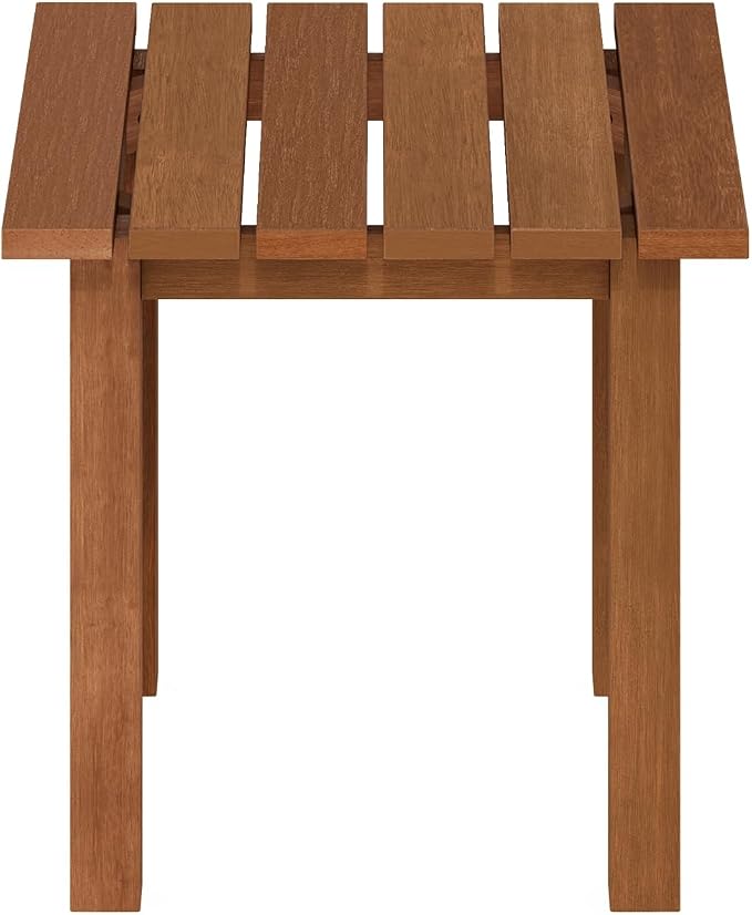 Furinno TIOMAN Patio Table, Outdoor Side Table, Patio End Table, Coffee Table in Teak Oil, for Patio, Garden, Porch, Light Wood