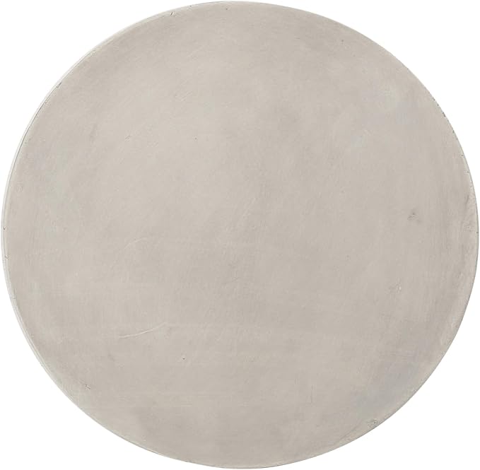 Patio Side Table, Round Concrete, Grey