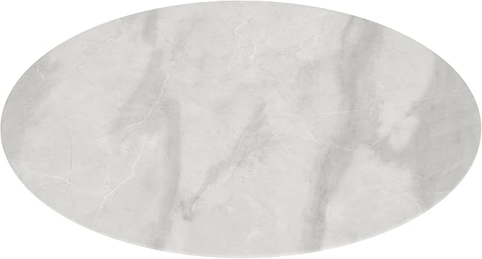 28" Round Tempered Glass Table Top, Marble Glass Surface Protector Heat & Scratch Resistant Multipurpose for Dining, Coffee, Restaurant, Office and End Table (Grey Marble Pattern, 28 Inch)