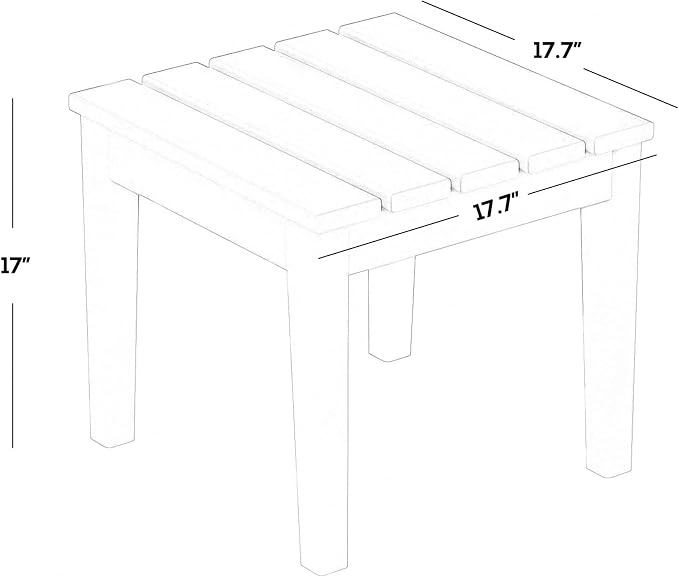 WestinTrends Ashore Outdoor Patio Modern Adirondack Side Table, Dark Green